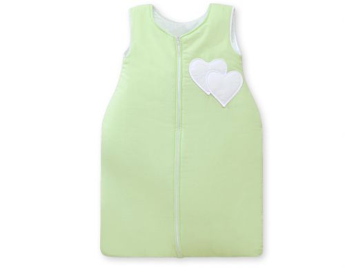 Sleeping bag- Hanging hearts green