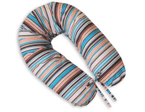 Pregnancy pillow- Longer- Brown strips