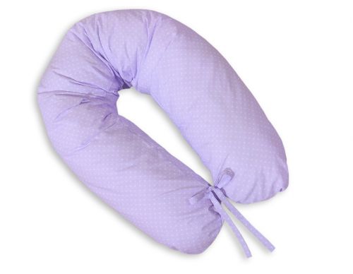 Pregnancy pillow- Longer- Lilac polka dots