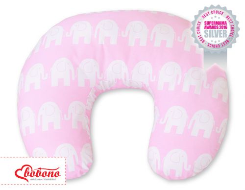 Feeding pillow- Simple Elephants pink