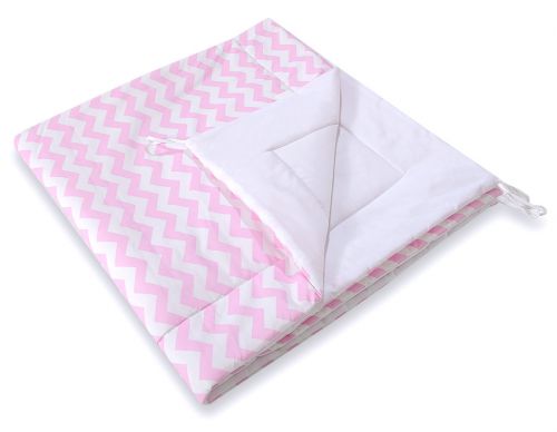Double-sided teepee playmat- Chevron pink