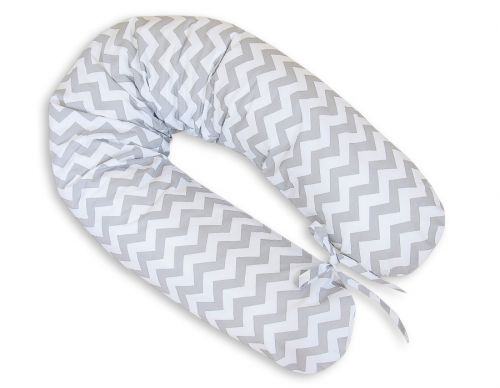 Pregnancy pillow- Simple chevron grey