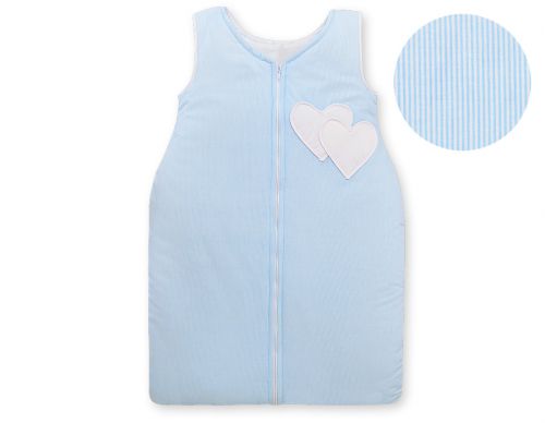Sleeping bag- Hanging hearts blue strips