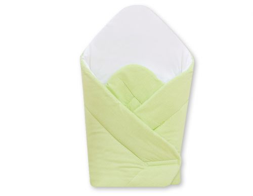 Babynest with stiffening- Hanging Hearts green strips