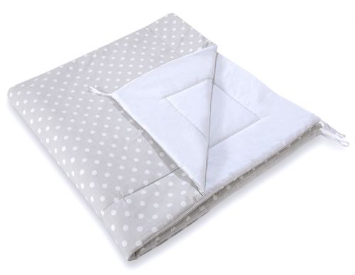 Double-sided teepee playmat- White dots on grey