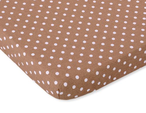 Sheet made of cotton 120x60cm white dots on brown