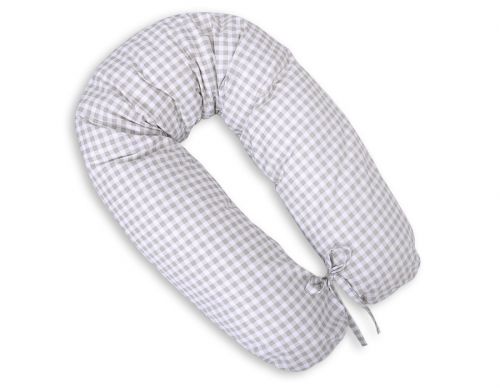 Pregnancy pillow- Grey checkered