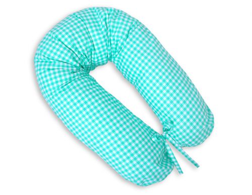 Pregnancy pillow- Mint checkered