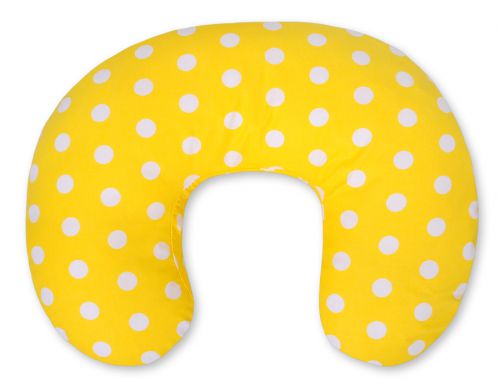 Feeding pillow- white dots on yellow