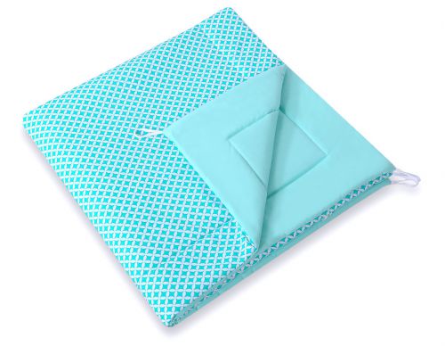 Double-sided teepee playmat- rosette mint