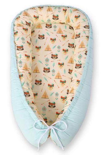 Baby nest double-sided Premium Cocoon for infants BOBONO- teepee cream