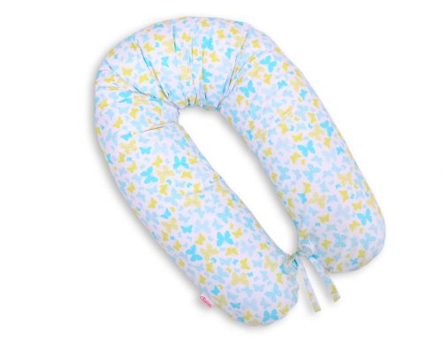 Pregnancy pillow -  blue butterflies