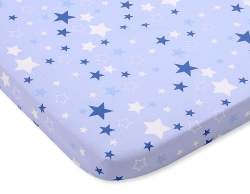 Sheet made of cotton 120x60cm blue stars