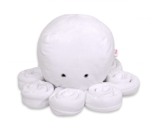 Cuddly octopus big - white - smooth minky