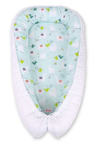 Baby nest double-sided Premium Cocoon for infants BOBONO- lama mint