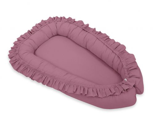 Baby nest Premium Cocoon for infants with a ruffle MY SWEET BABY- pastel violet