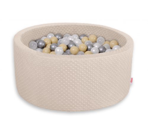 Ball-pit minky H-40 cm with balls 300pcs - beige