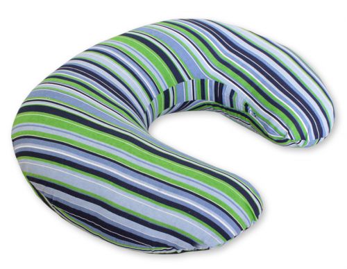 Feeding pillow- Basic dark blue strips