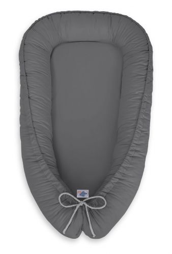 Baby nest double-sided Premium Cocoon for infants BOBONO- anthracite
