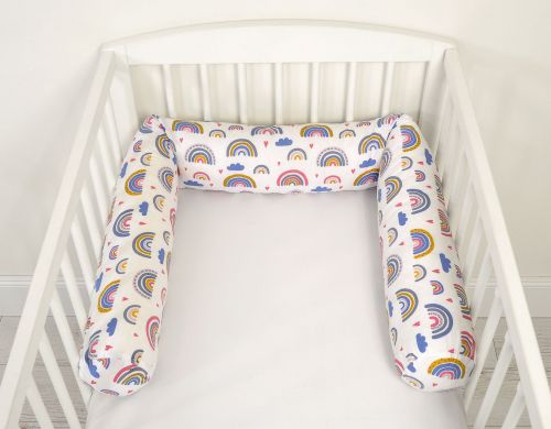 Roller bumper for baby bed - rainbow