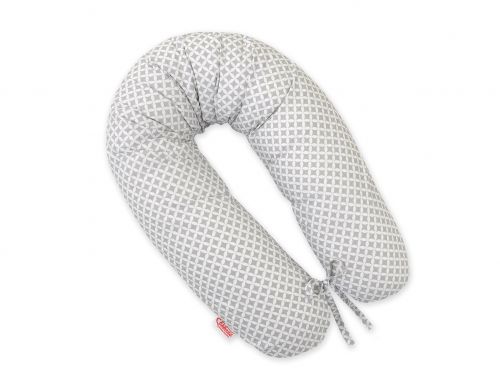 Multifunctional pregnancy pillow Longer - grey rosette