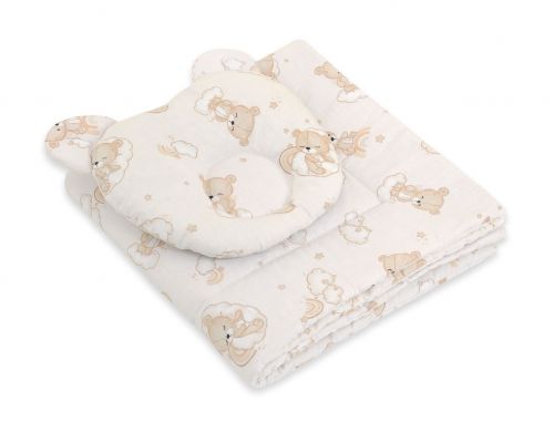 Duvet with pillow Teddy - 2pcs set - Rainbow beige bear