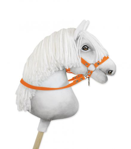 Hobby Horse reins for halters - orange