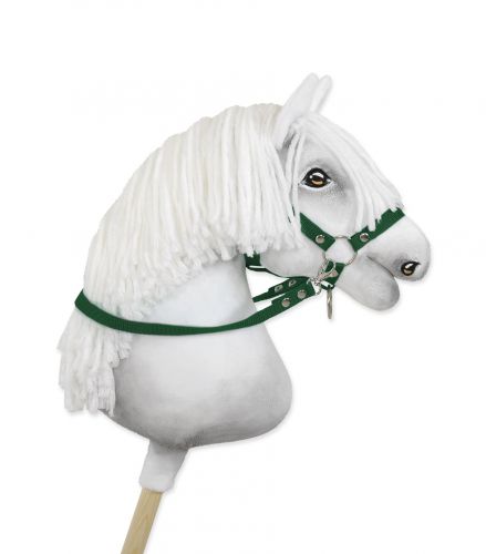 Hobby Horse reins for halters - bottle green