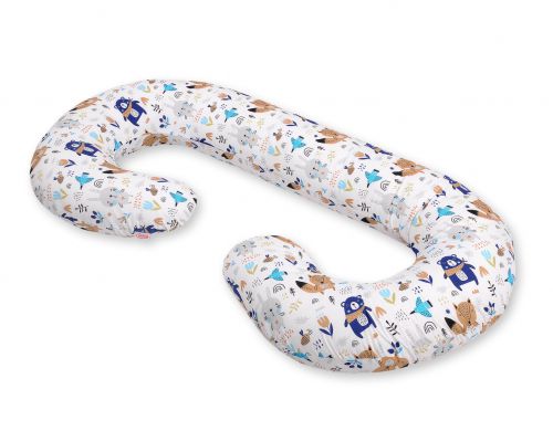 Maternity Support Pillow C - navy blue bears