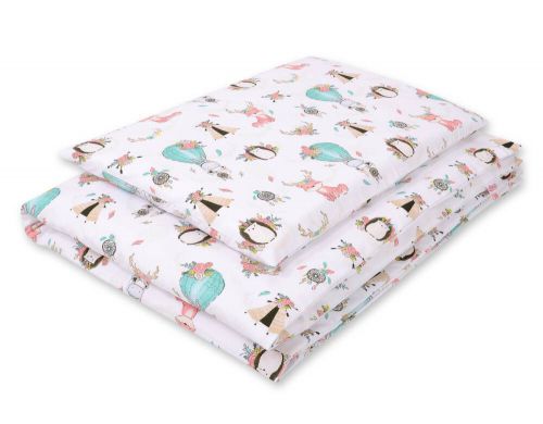 Baby cotton bedding set 2-pcs 135x100 -  fox beige