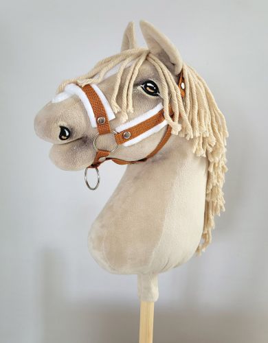 The adjustable halter for Hobby Horse A3 - ginger with white furry