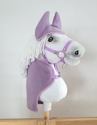 Set for Hobby Horse A3: Fleece blanket + earmuffs - violet