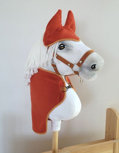 Set for Hobby Horse A4: Fleece blanket + earmuffs - ginger