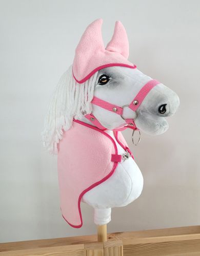 Set for Hobby Horse A3: Fleece blanket + earmuffs - light pink