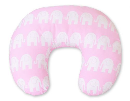 Feeding pillow- Simple Elephants pink