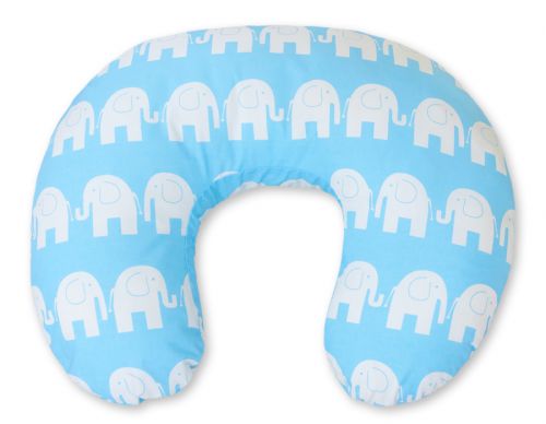 Feeding pillow- Simple Elephants blue