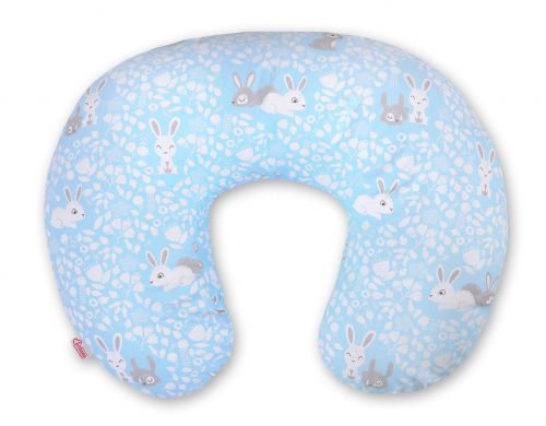 Feeding pillow -  blue rabbits