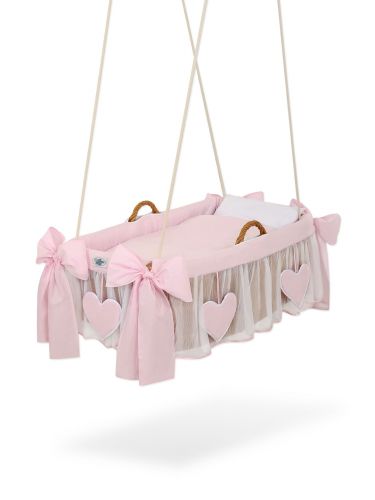 Moses Basket/Hanging crib- Amelie pink