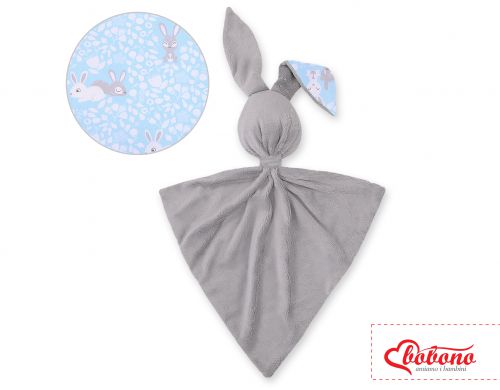 Cuddly rabbit double-sided - blue rabbits