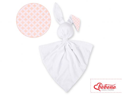 Cuddly rabbit double-sided - rosette peach