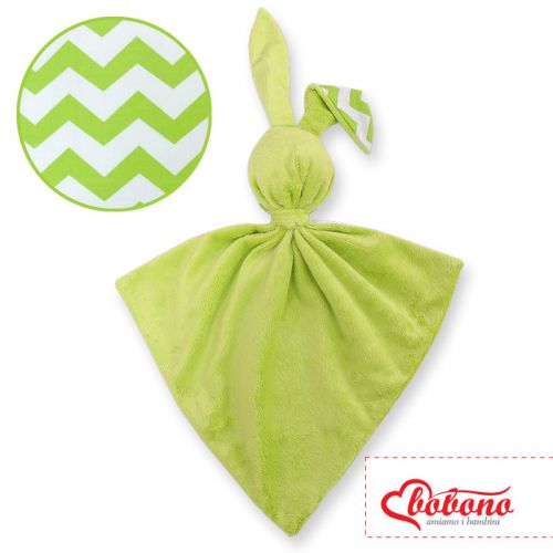 Cuddly rabbit double-sided- Chevron green