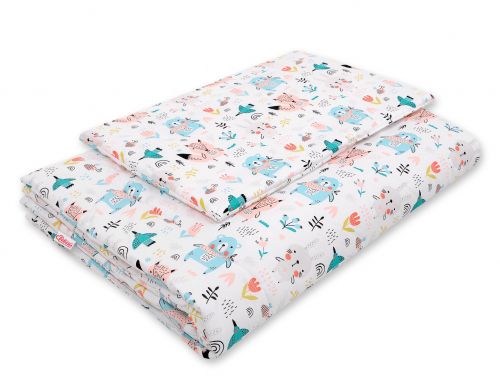 Bedding set 2-pcs with filling - blue teddy bears