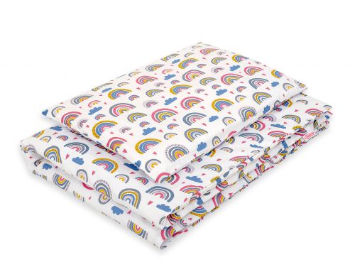 Baby cotton bedding set 2-pcs 135x100 cm - rainbow