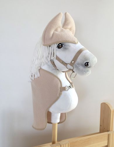 Set for Hobby Horse A4: Fleece blanket + earmuffs - beige