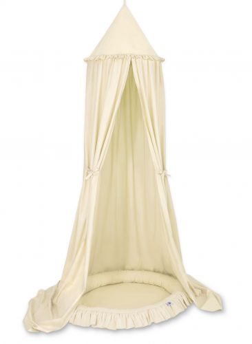 Set: Hanging canopy + Nest with flounce- cream