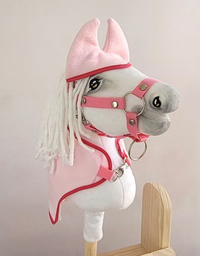Set for Hobby Horse A4: Fleece blanket + earmuffs - light pink