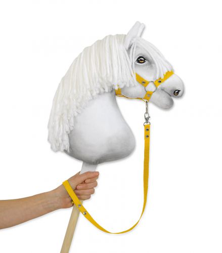 Tether for hobby horse made of webbing tape - yellow
