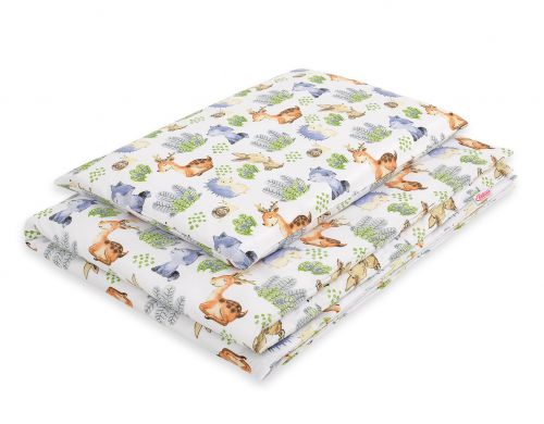 Baby cotton bedding set 2-pcs 135x100 cm- Forest Adventure