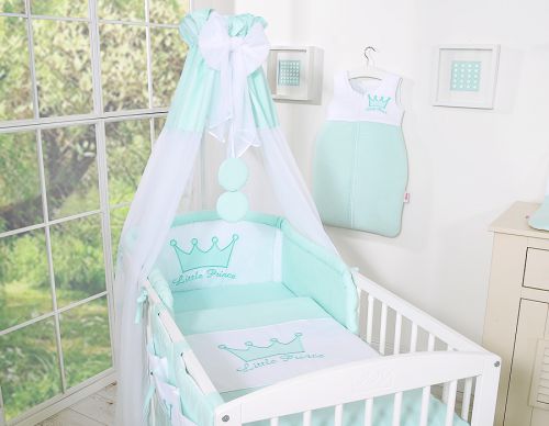 Bedding set 5-pcs with canopy- Little Prince mint
