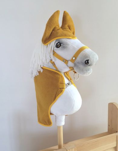 Set for Hobby Horse A4: Fleece blanket + earmuffs - honey yellow